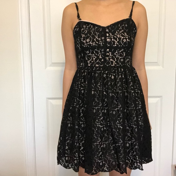 YDE | Dresses | Yde Black And Pink Lace 